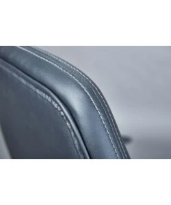 SEDIA DA UFFICIO IN ECOPELLE NERA, 65X63X109-118 CM